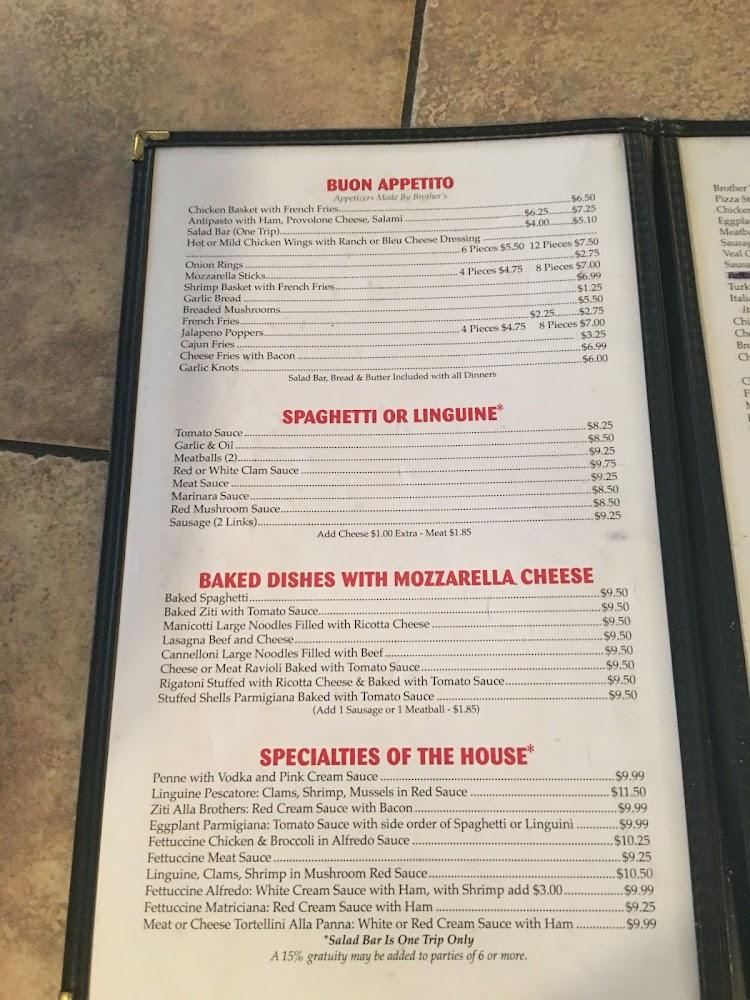 Brother's Pizza & Italian Menu image 3